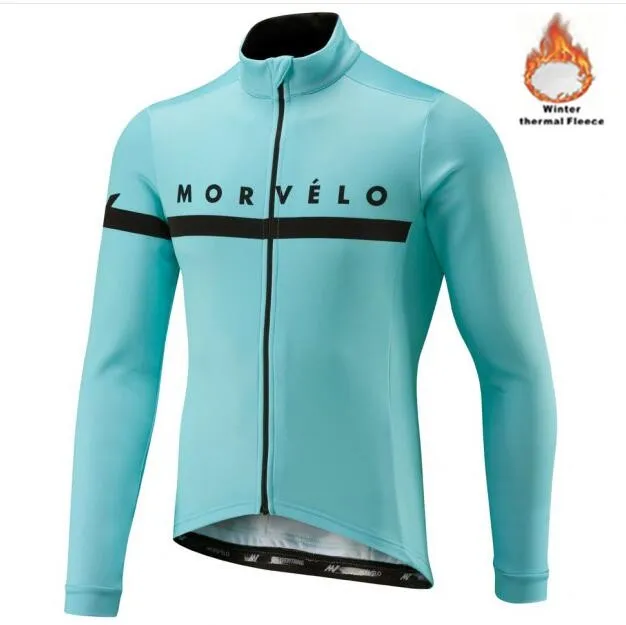 13 Morvelo зимняя теплая флисовая куртка для велоспорта Джерси с длинным рукавом Ropa ciclismo hombre велосипедная одежда maillot Ciclismo - Цвет: 13