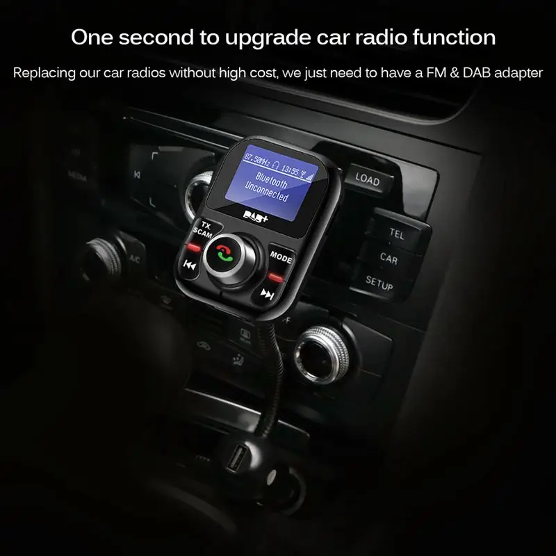 Автомобильное DAB цифровое радио в автомобиле с fm-передатчиком ЖК-дисплеем Bluetooth Hands-free Kit цифровое аудио вещание USB зарядное устройство