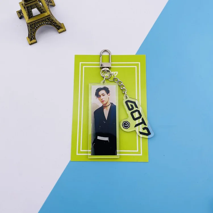 Kpop GOT7 альбом брелок с фотографией концертный брелок GOT7 фото кулон вокруг нового альбома фото плакат кулон брелок kpop