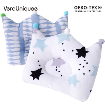 

VeraUniquee Comfortable Cartoon Baby Infant Support Prevent Anti Rool Baby Pillow Flat Head Cushion Baby Pillows