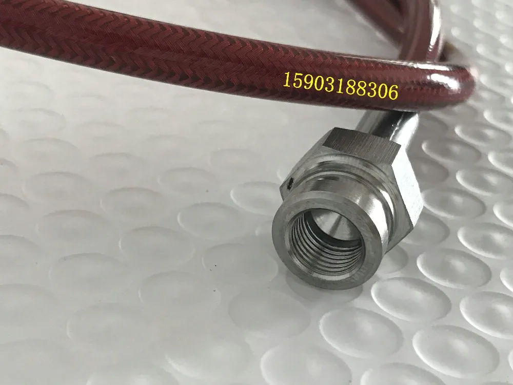 linha de freio ptfe revestida com aço inoxidável de poliuretano com junção hexagonal de ambos os lados