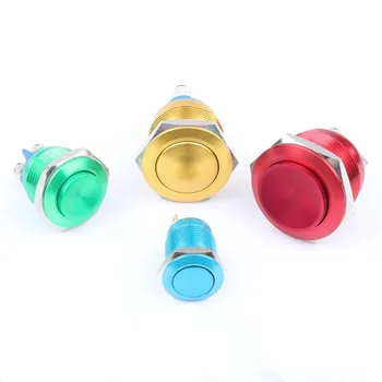 

12mm 16mm 19mm 22mm Panel Hole Colour Metal Button Switch Power Push Button Flat/High/Ball Head Momentary Welding/screw Doorbell