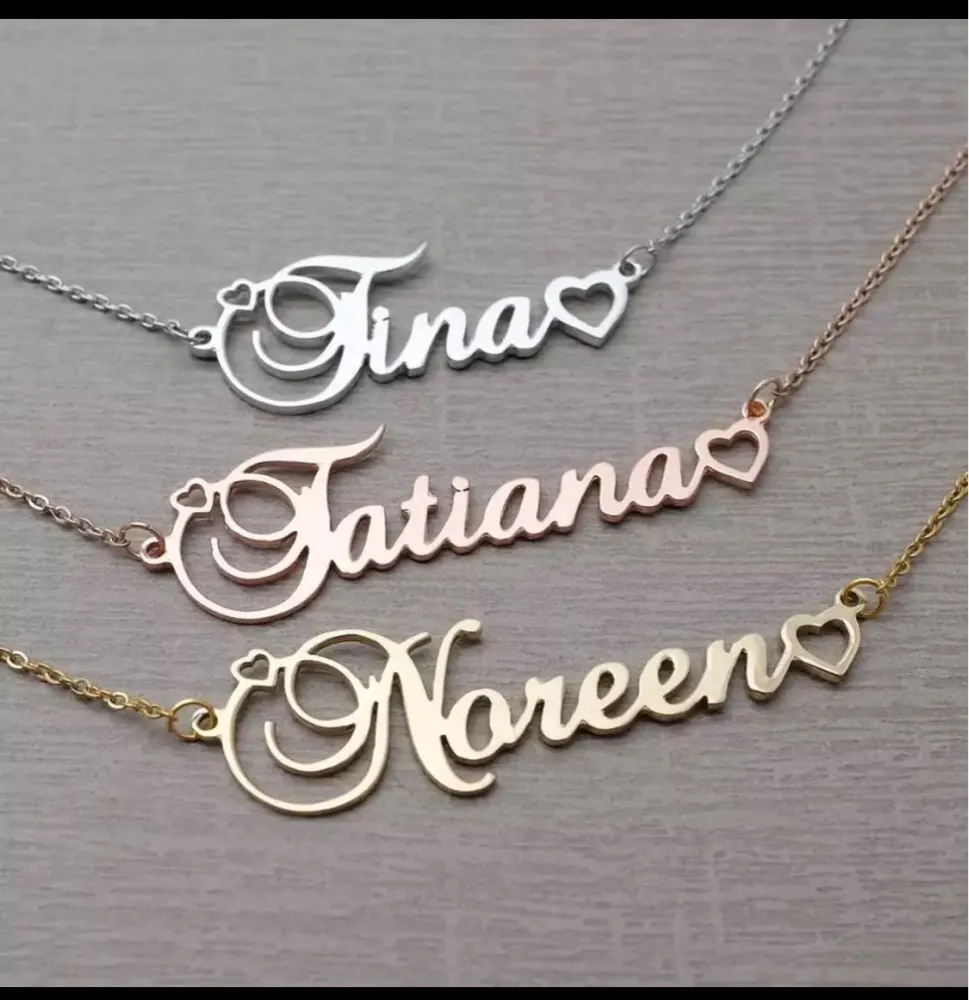 Рисунок 2 - Ожерелье с именем сердца из нержавеющей стали на заказ