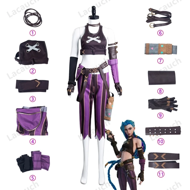 Game Anime LoL Arcane Jinx Cosplay Costume Women Sexy Costumes League Of Legends Jinx Uniform Outfits