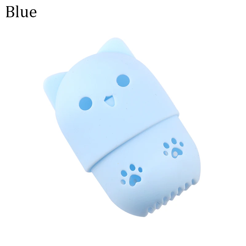Blue Коробка для хранения губки для макияжа Пылезащитная коробка для хранения порошка из силикагеля Косметический Чехол для сушки губки держатель для яиц - Цвет: Blue