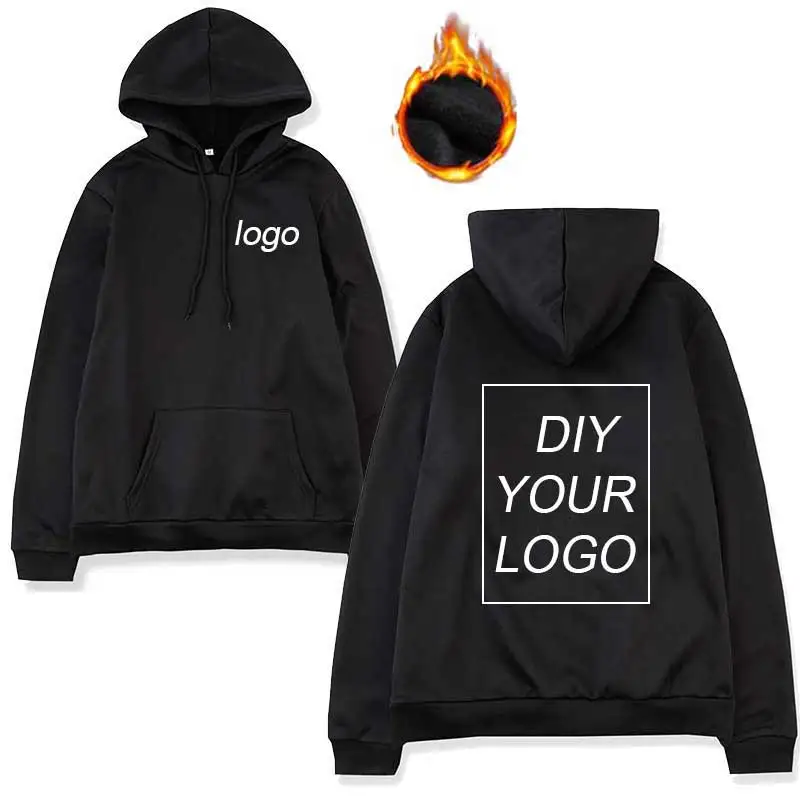 

Custom Logo Print Hoodies Unisex Warm Pullover hoodies Wholesale DIY Sweatshirts solf Cotton and polyester no ball Drop Shipping