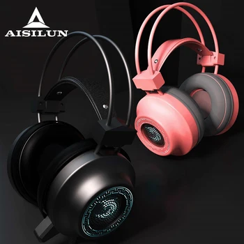 

Gaming Headphones 7.1 Surround Sound Gaming Headset with Mic/LED PC Gamer Headphone for Computer microphone ear phones