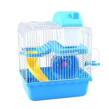 

1PC Hamster Cage Practical Multifunction Double Layer Portable Pets House for Small Pets Chinchilla Hamster