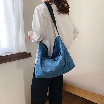 

Denim Shoulder Hand Bag for Woman Shoulder Bag Crossbody Casual Jeans Bags Women Handbags Denim sac a main bolsos