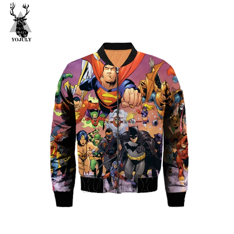 Мужская куртка с 3d принтом Супермена, Marvel off white, модная, утолщенная, Армейская, мужская куртка-бомбер в стиле хип-хоп, уличная одежда, теплое пальто J06
