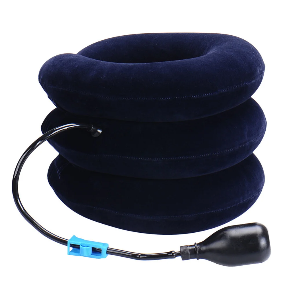 Cervical Neck Traction Device Inflatable Pillow Instant Relief Neck Protectors Home Office can CSV - Цвет: blue