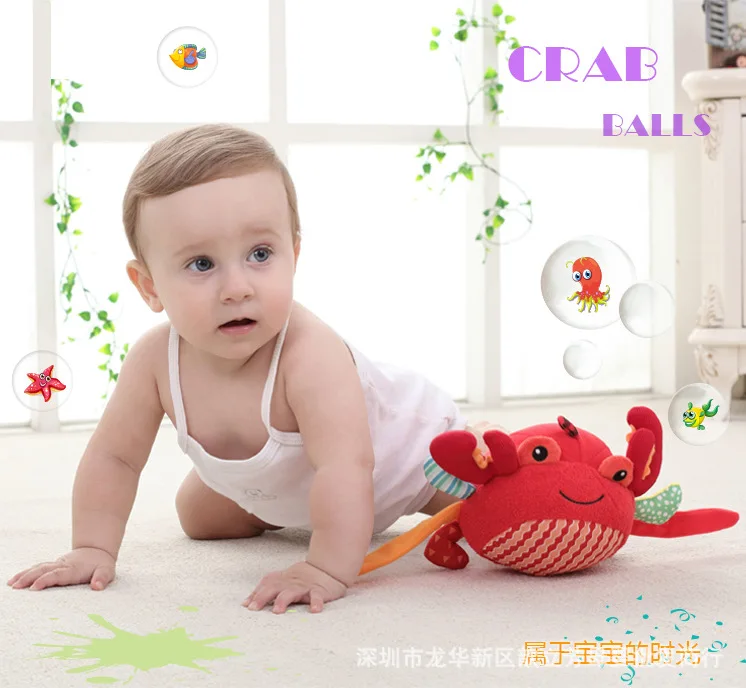 Mamamiya& Amp; Papas сладкий колокольчик pang xie qiu тканевый мячик ручной мяч погремушки Ультра-мягкий