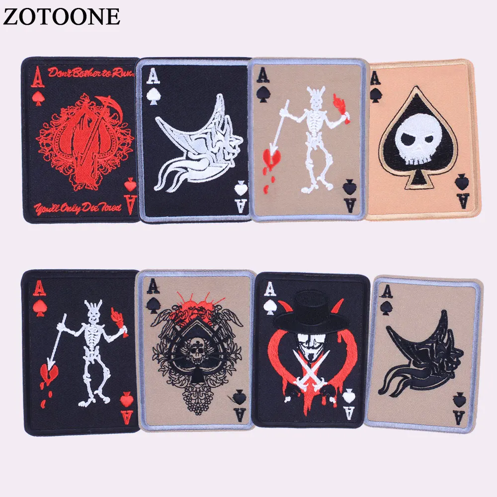 ZOTOONE военные вышитые армейские знаки различия тактические заплатки Ace of Spades Death