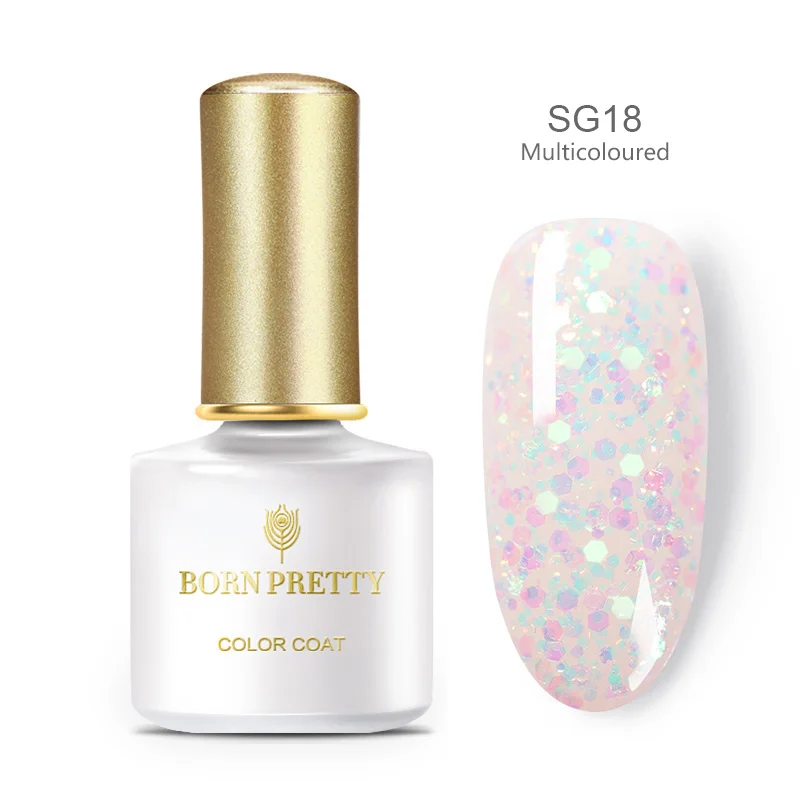 SG18 Born pretty, голографическая блестящая Гель-лак, 54 Цвета, блестящий УФ-Гель-лак для ногтей, нужен УФ-светодиодный лак для маникюра - Цвет: SG18