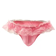

New Erotic Lingerie Men Sexy Convex Pouch Underpants Underwear Briefs Elasticity Comfortable Lace Skirt T-Pants Thong Panties