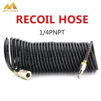 

7M PE Pressure Hose Air Compressor Connector 1/4 NPT Thread Male Female Quick Release Set Recoil Hose Line Tube Coil Tools