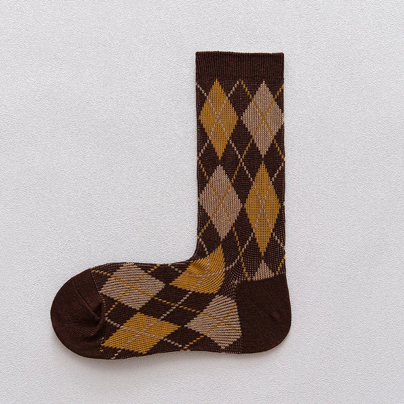 Dark Brown Jeseca/ модные носки высокого качества милые носки в японском стиле для девочек в студенческом стиле женские винтажные уличные зимние носки в стиле Харадзюку - Цвет: Dark Brown