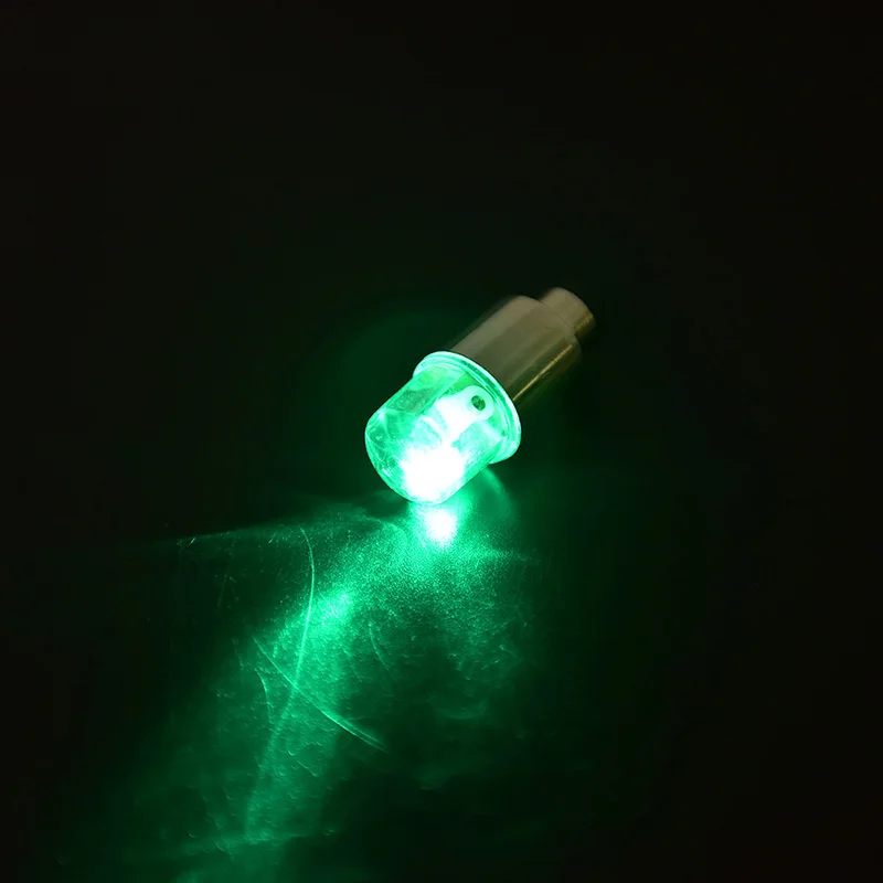 Колесо неоновый клапан Светлячок спиц светодиодный свет лампы, включая батарею 1 единиц, велосипед велосипедный автомобиль шины - Цвет: Зеленый