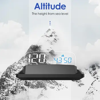 

5-inch Car Ultra-clear Head-up Display GPS HUD Satellite Speed Windshield Digital Speed Projector Odometer For Vehicle Universal