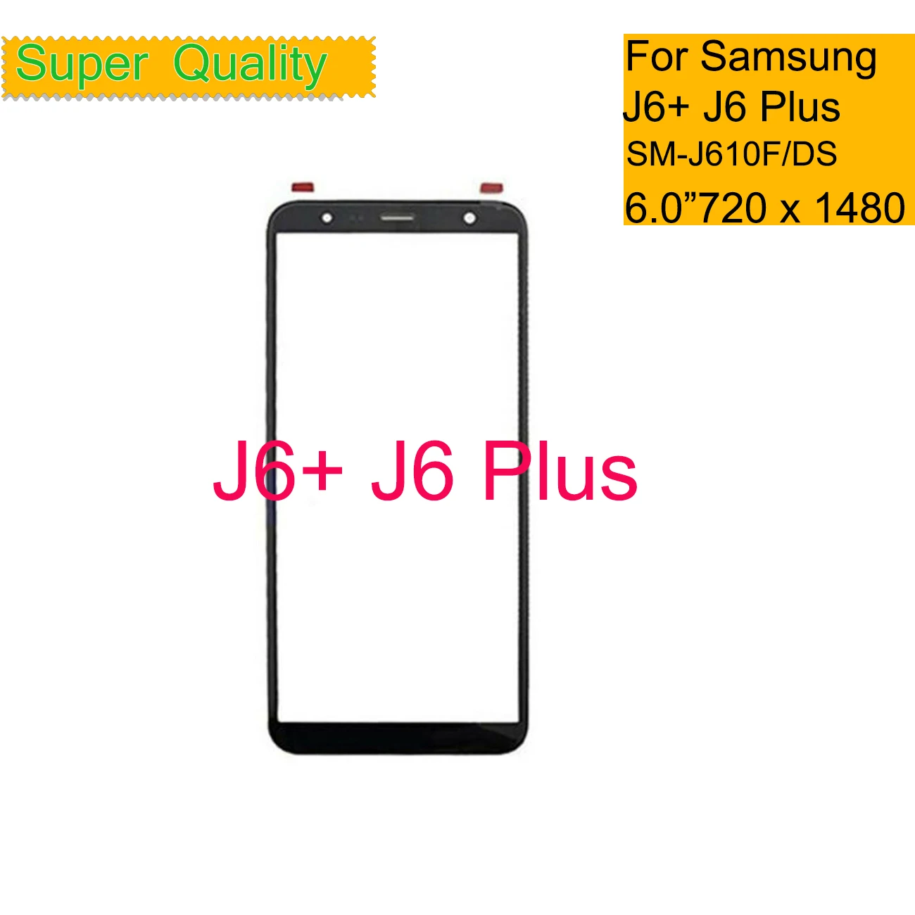 Сенсорный экран 6," для samsung Galaxy J6 Plus J6+ J610 J610F SM-J610F/DS Сенсорная панель ЖК-передняя внешняя стеклянная Замена объектива