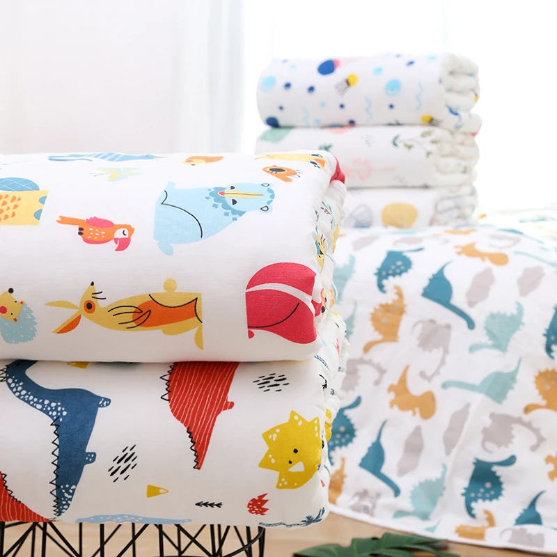 Baby quilt Crib Swaddle Blankets cotton Bedding Newborn quilts Cot Crib bedclothes cartoon animal 110*110cm