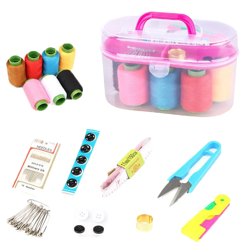 

Large Sewing Box Set Portable 10piece Set Mini Tool Sewing Thread Household Multi-function Sewing Kit
