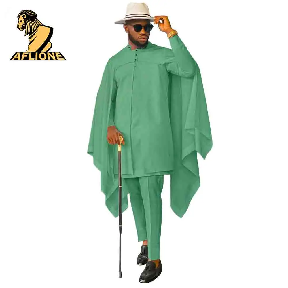 

Костюм в африканском стиле для мужчин Дашики Agbada халат Dashiki рубашки в африканском стиле брюки из Анкары 3 предмета в комплекте для торжественного вечера свадебные Одежда v2116047