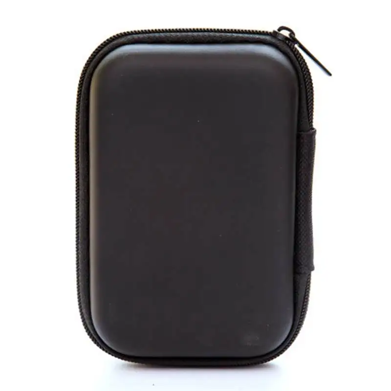 Чехол для наушников на молнии, кожаная коробка для хранения, жесткая сумка для переноски, водонепроницаемый портативный usb-кабель, органайзер для монет, карт памяти - Цвет: Style 2 Black