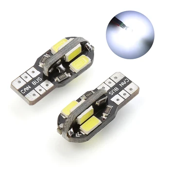 

1 pcs Canbus 8 Error Free White 8 LED Car Side Wedge Light Lamp Bulb LED Car 5730 SMD T10 168 194 Wedge Turn Signal Light