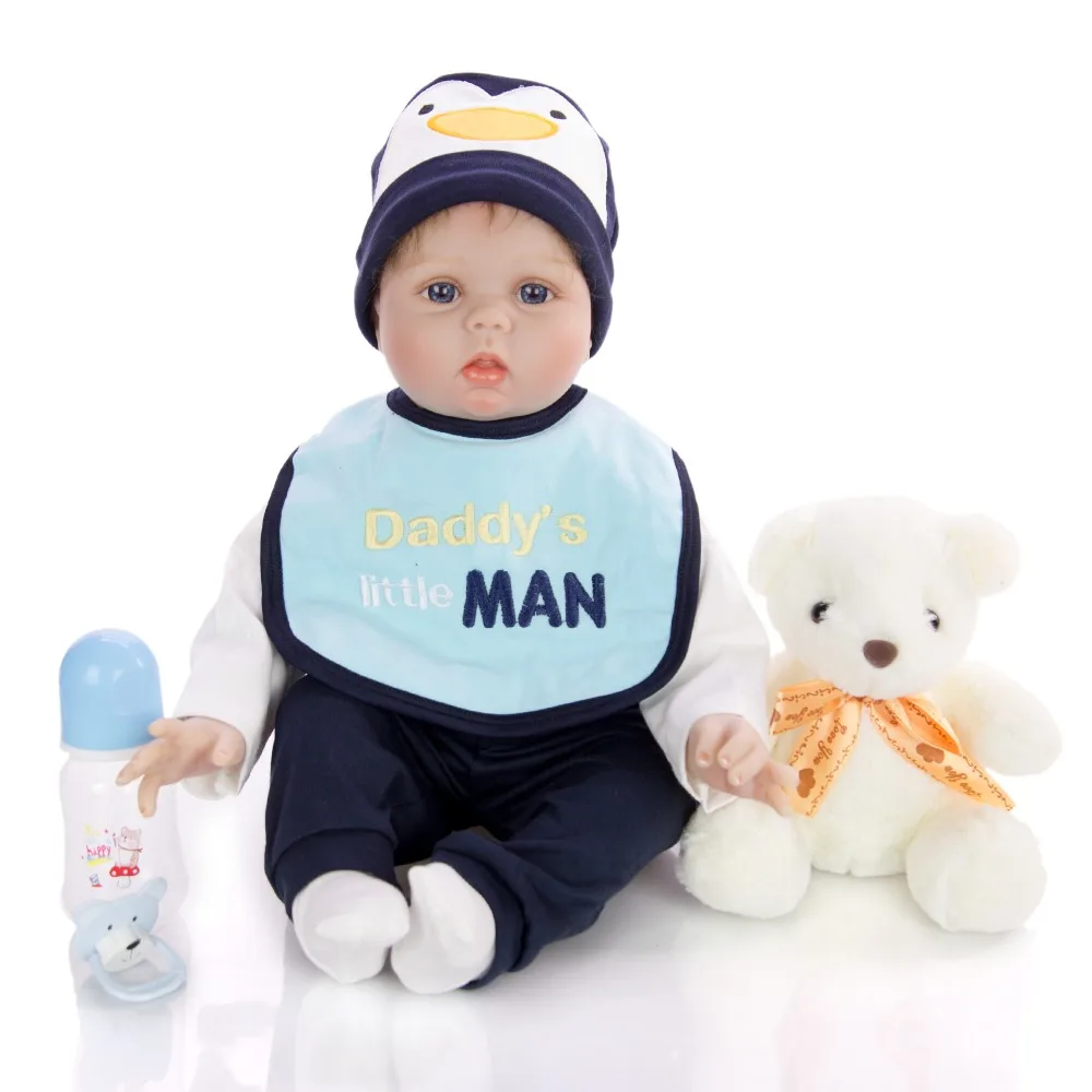Bebe reborn menino кукла 57 см силиконовый винил reborn boy bonecas детские игрушки для девочек beat Рождественский подарок ребенок компаньон кукла NPK