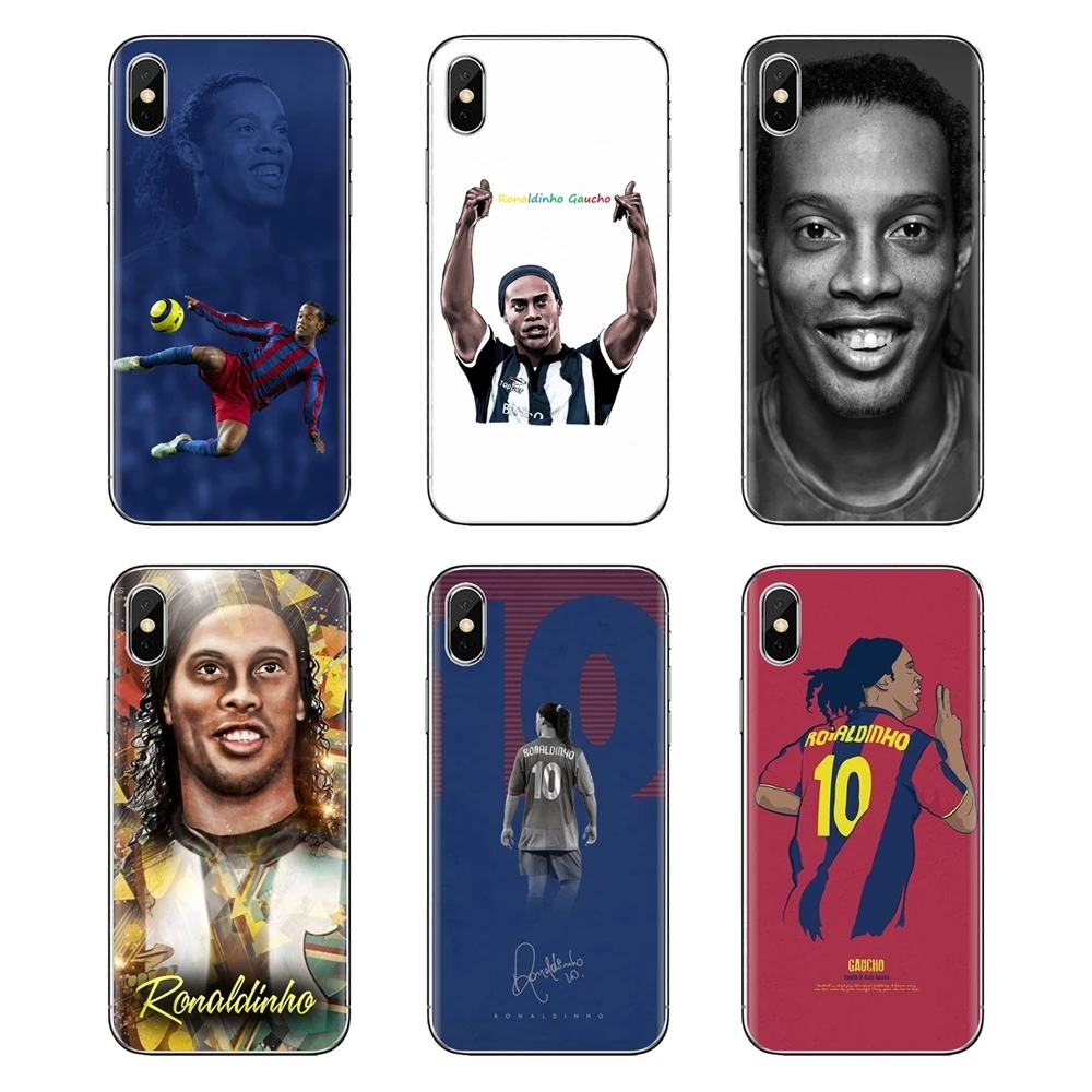

Transparent Soft Shell Cover For iPod Touch Apple iPhone 4 4S 5 5S SE 5C 6 6S 7 8 X XR XS Plus MAX fashion footballer Ronaldinho