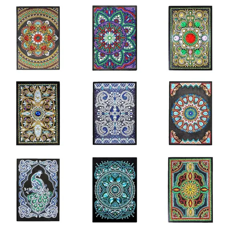 50 Pages Diamond Painting Notebook DIY Mandala Special Shaped Embroidery Cross Stitch A5 Diary Book Craft 50 Pages Diamond Painting Notebook DIY Mandala Special Shaped Embroidery Cross Stitch A5 Diary Book Craft