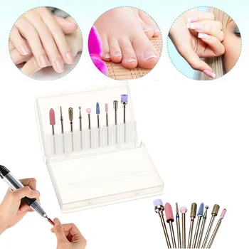 

9 PCS Nail Drill Bit Manicure Polishing Tool Carbide Nail Drill Bit Gel Remove Polishing Nail Polish Manicure Tool Set