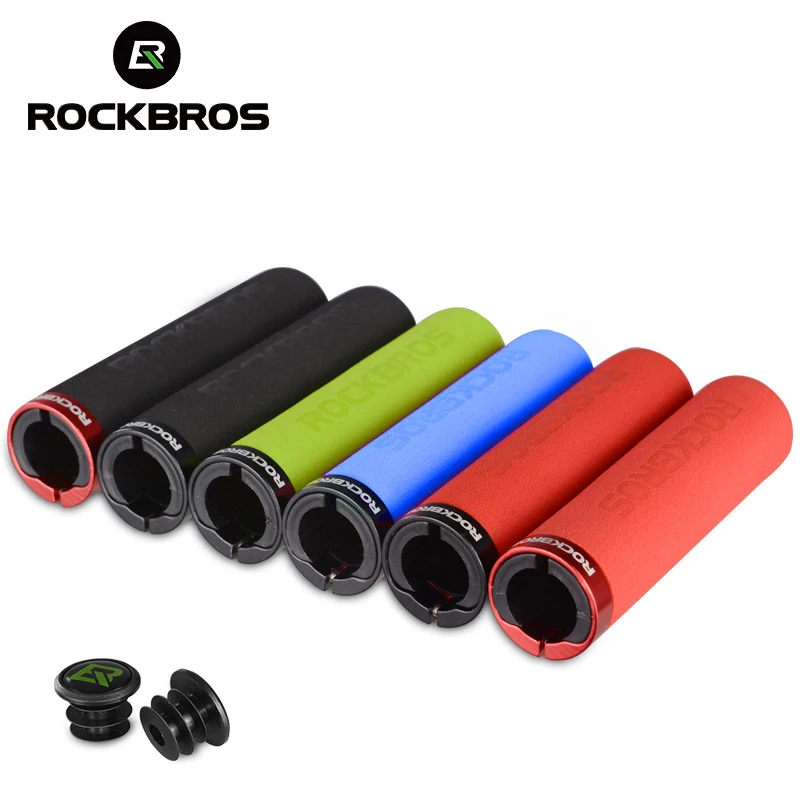 ROCKBROS велосипедные ручки MTB силиконовые губчатые насадки на руль велосипедные ручки Manopole Mtb велосипедные аксессуары 2 стиля 4 цвета