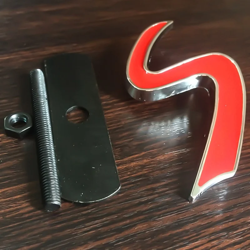 SV 3D металлическая S Передняя решетка эмблема наклейка для Mini Cooper Гриль значок наклейки внешние аксессуары - Цвет: SV