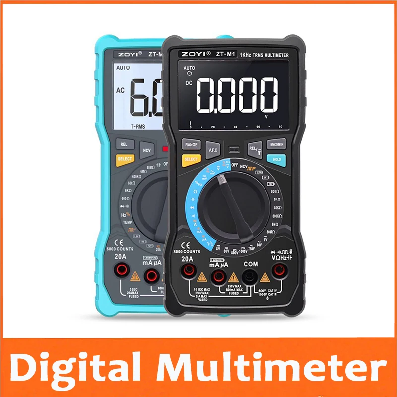 

Dual mode true RMS digital multimeter AC and DC voltage current temperature frequency better than ZT-X RM409B