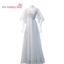 Серый сладкий 16 пригласительных Потрясающие Великолепные топы с v-образным вырезом платье для выпускного вечера пышные вечерние платья Бальные платья до 100 W4305