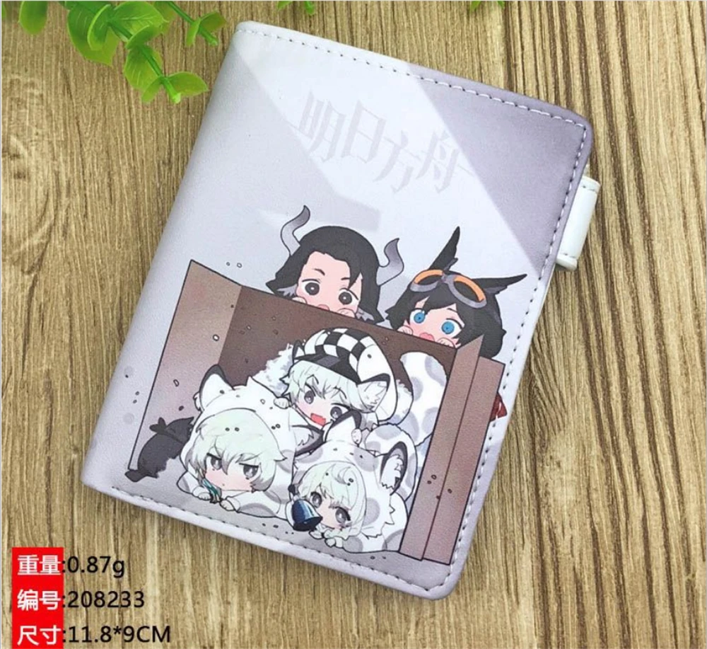 Кошелек Arknights с рисунком из мультфильма короткий кошелек из искусственной кожи подарок для мальчиков и девочек кошелек для кредитных карт кошелек на молнии и застежке - Цвет: C