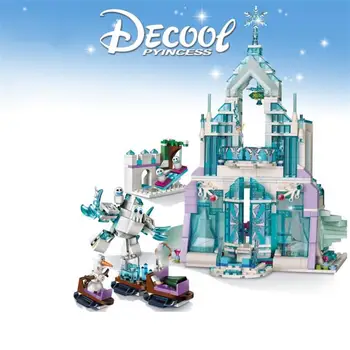 

Technic New Princess Series Elsa&Anna Magic Ice Castle Palace Model Building Blocks Bricks With Christmas Children Toys Gift