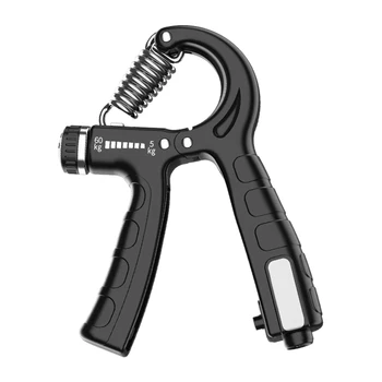

5-60kg Adjustable Hand Grip Strengthener Alloy Spring Automatic Counting Home Gym Forearm Exerciser R-shape Carpal Expander
