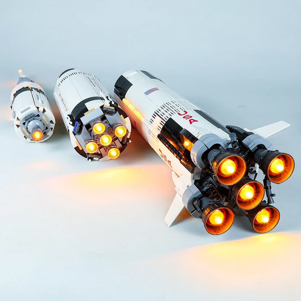 LED Light Kit for Ideas 21309 The Apollo Saturn V Launch Vehicle 16032 Building Blocks Model DIY Toys Set Not Building Blocks — view 2