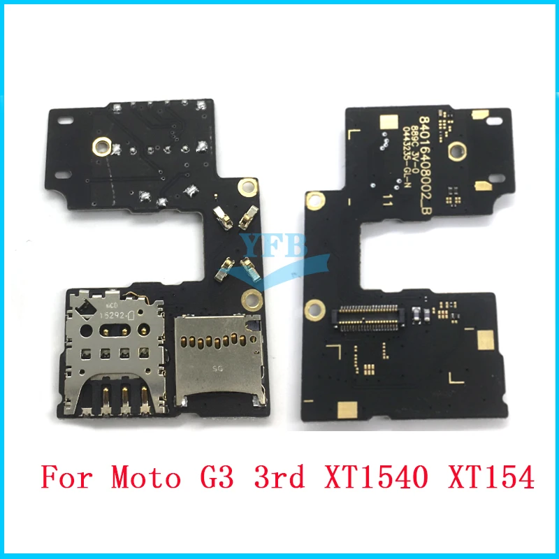 10 шт. для Motorola Moto G2 XT1068 XT1069 G3 3rd XT1540 XT154 держатель для чтения sim-карт Micro SD слот для памяти лоток гибкий кабель