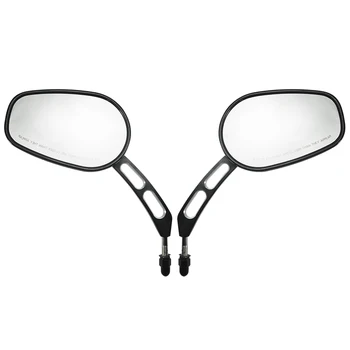 

8mm Thread Black Motorcycle Rear View Side Mirror case for Harley Sportster Softail Touring Dyna XL1200C 883C