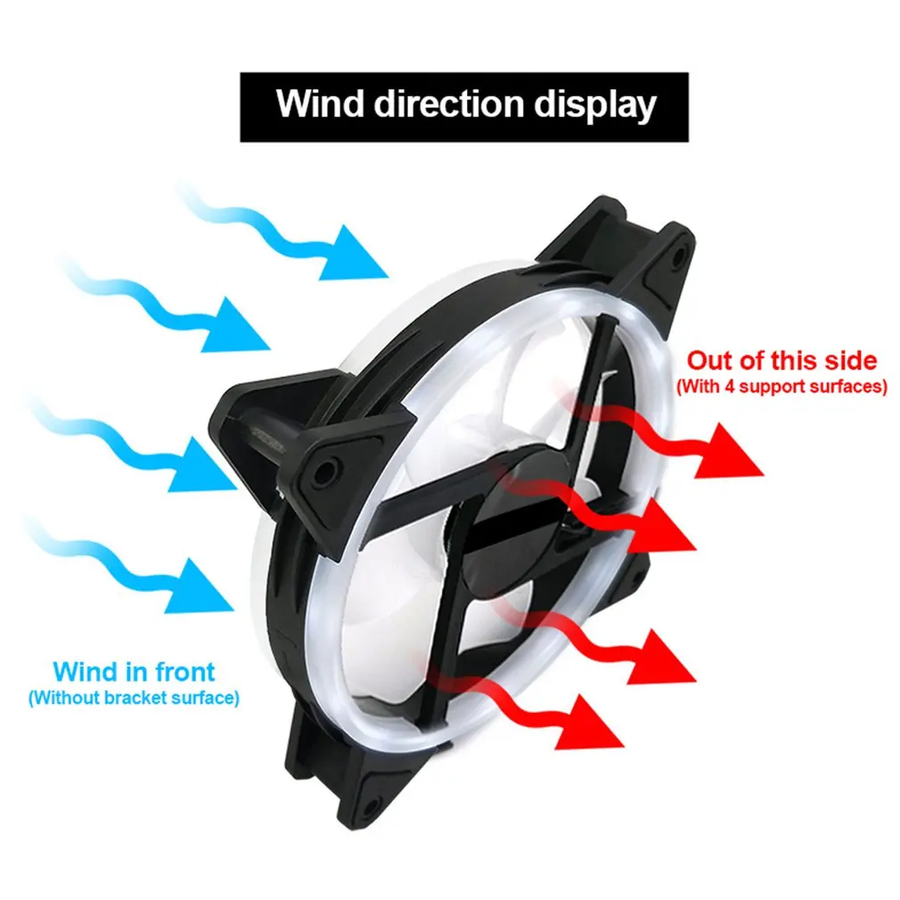 120mm PC Computer Case Fans Ultra Silent LED Cooling Fan 12VDC 3P IDE 4Pin Radiator CPU Cooler Fan With Anti-Vibration Rubber