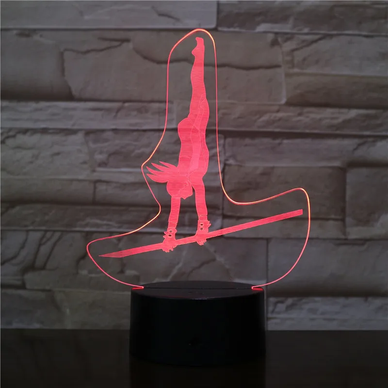 

3D-2289 Artistic Gymnastics 3D Optical illusion Light Touch Sensor Baby Kids Nightlight for Office Room Decorative Lamp 3D Gift