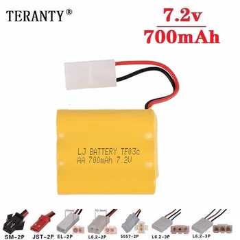

(2P Plug) Ni-CD 7.2v 700mah Battery + USB Charger For Rc toys Car Tank Train Robot Boats Guns AA 7.2v Rechargeable Battery Pack