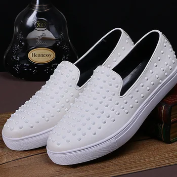 

Chaussure Men Leather Shoes Casual Korean Style Pointed Toe Fashion Shoes Man Genuine Leather Loafers Full Grain Leather Slip-on