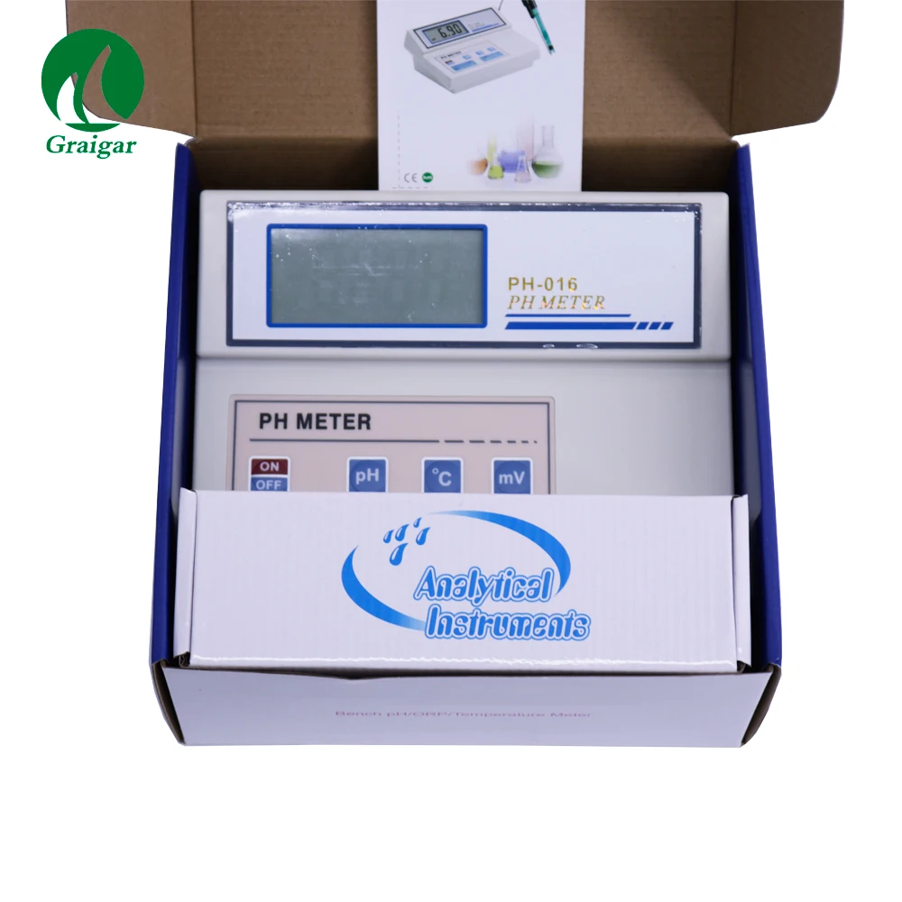 Brand New Professional High Quality PH-016 Bench pH/mV/Temperature Meter Room Temperature: from 0 50 Humidity: 95