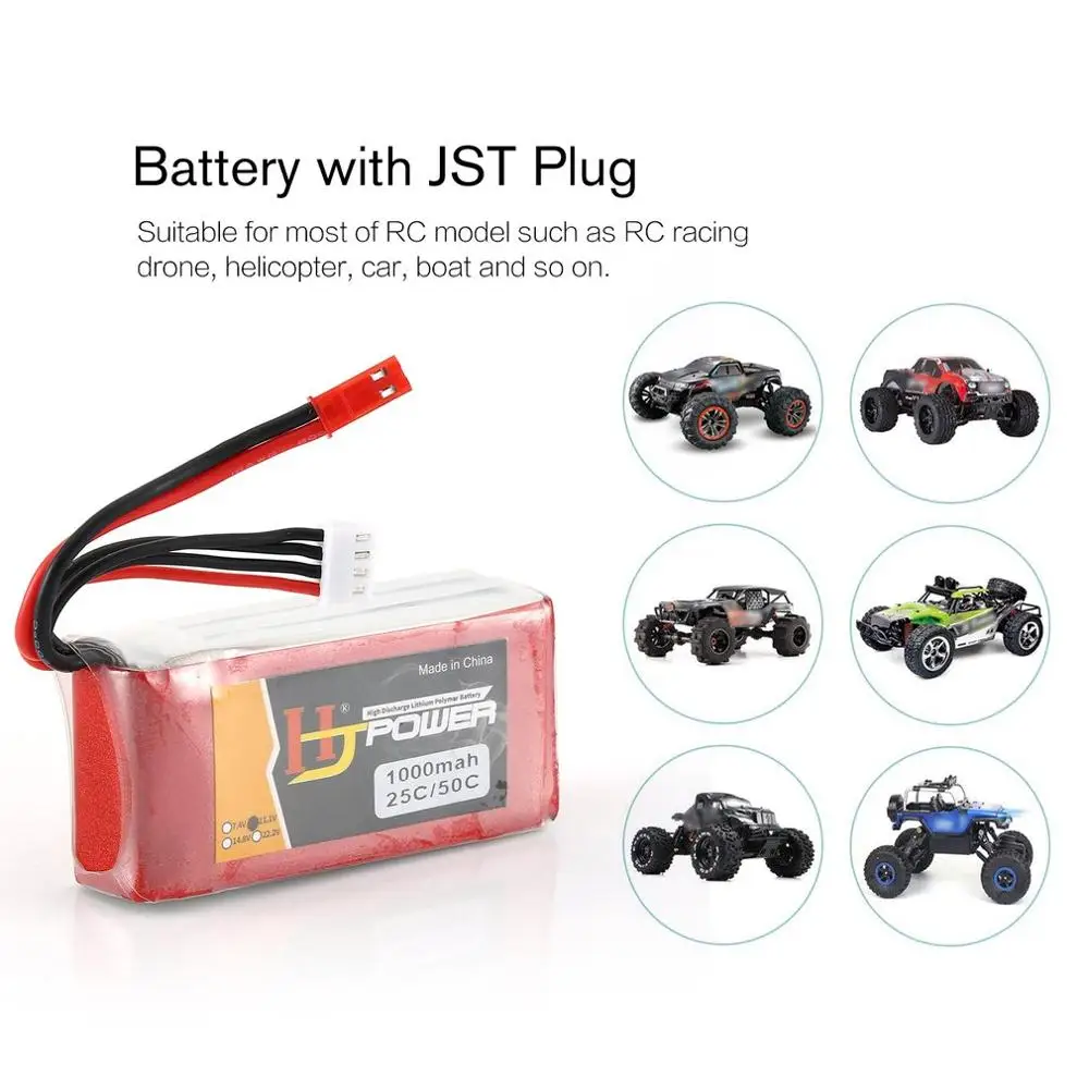 Хит! HJ power 11,1 V 14,8 V 25C 45C 75C 3S 4S перезаряжаемая Lipo батарея XT60/JST другая вилка для Радиоуправляемый Дрон, автомобиль, лодка