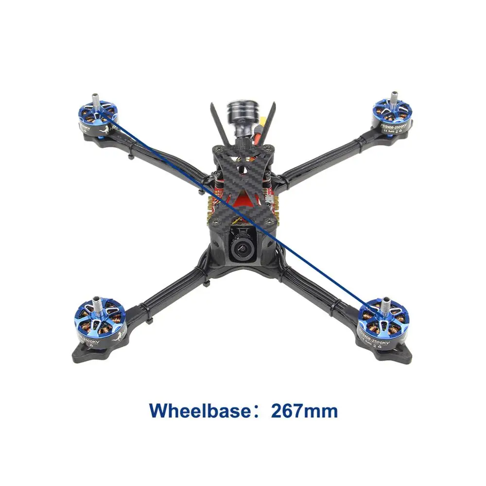HGLRC Wind6 6S BNF FPV гоночный Дрон F7 FC 2408 1700KV бесщеточный двигатель Blheli32 65A 4в1 ESC вперед VTX полёт стек